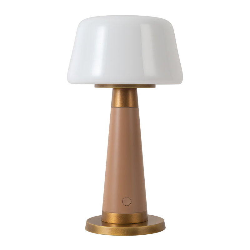 Clemence 11-in Red dimmable LED Table Lamp, Pink