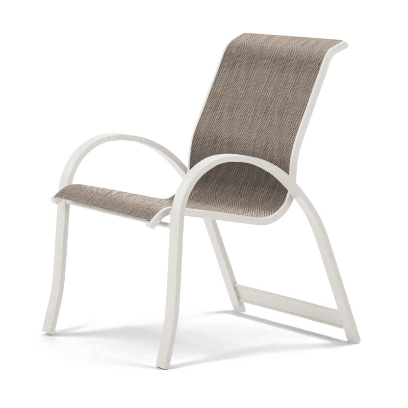Fauteuil de salle à manger empilable Hiranur, Graze, Neige