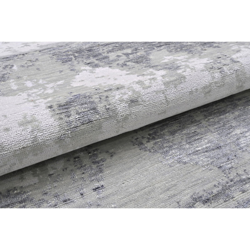 One-of-a-Kind Rectangle 5'11" x 8'11" Area Rug in Silver/Black