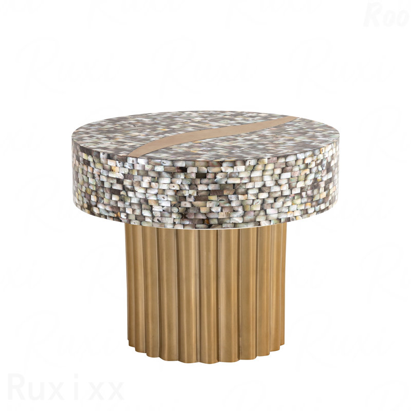 Table de bout avec plateau en nacre