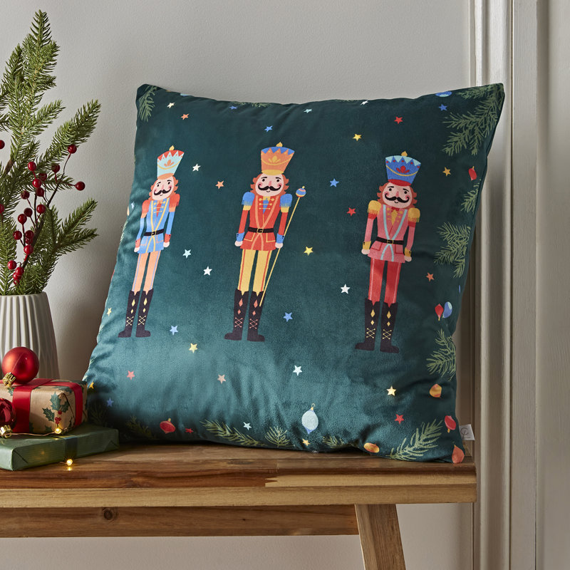 Christmas Nutcracker Light Up Scatter Cushion / Cover