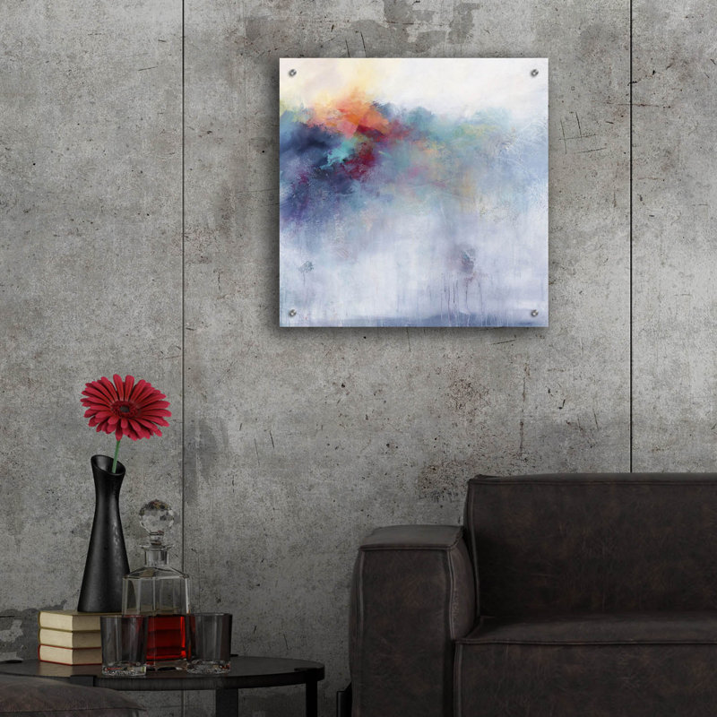  «Cascade» par Karen Hale, art mural en verre acrylique, H 24 po x l 24 po