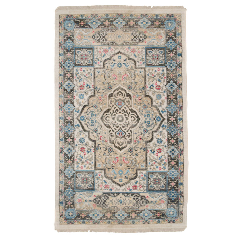 Machine Made Polyester Area Rugs - Rectangle Shape, Multicolor, Oriental Design, Low Pile Machine Made Area Rugs for Living Room, Bed Room