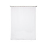 Wayfair Basics Ingham PEVA Solid Color Single Shower Curtain + Beaded Roller Rings
