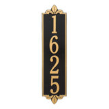 Lyon Personalized Vertical Estate 4-Line Wall Address Plaque