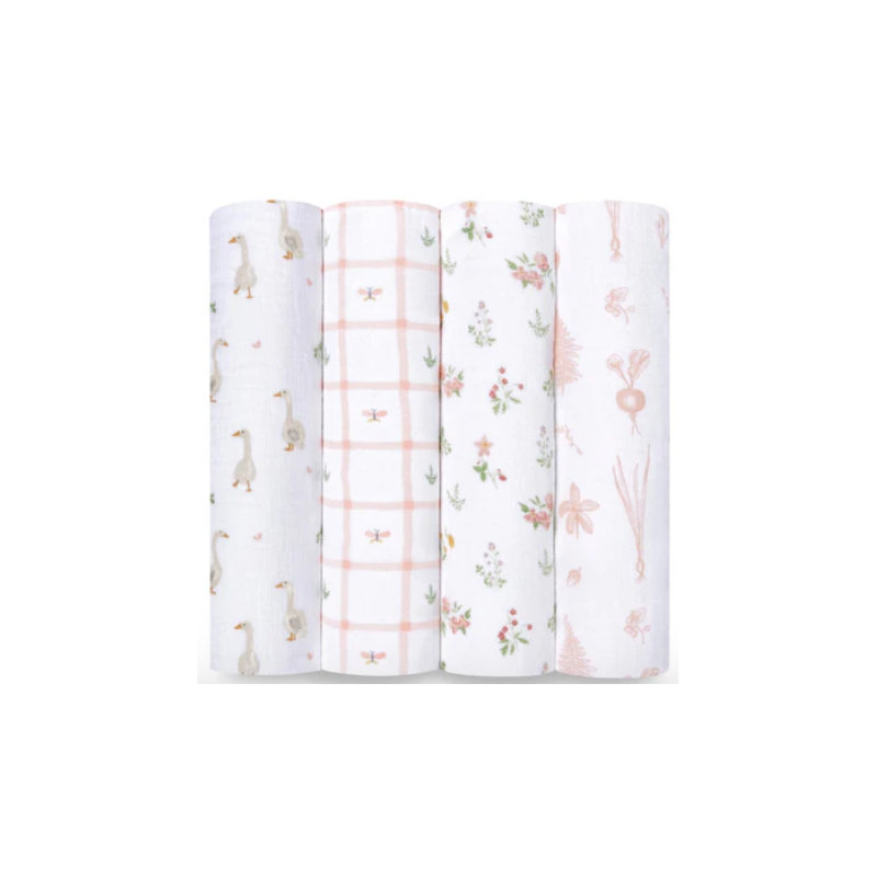 Ensemble de 4 mousseline de coton Swaddle