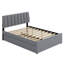 Lit plateforme tapissier avec lit gigogne-1623456792