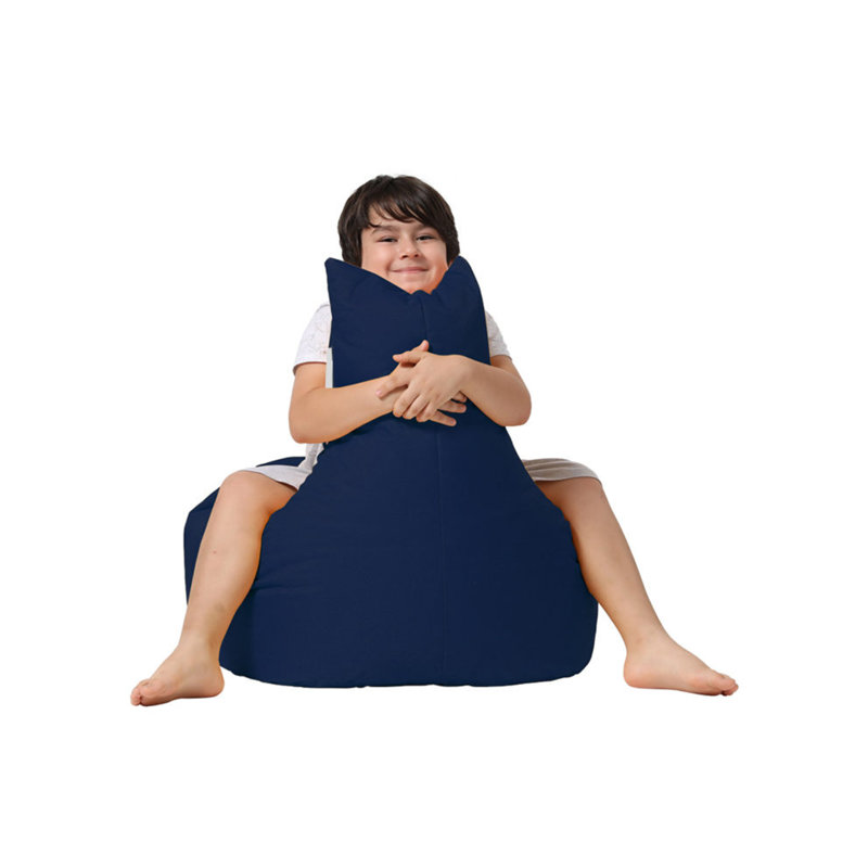 Polyester Outdoor Friendly Bean Bag Chair & Lounger, Dark Blue 100% Polyester