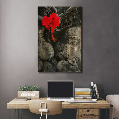 Statue de dieu Ganesh - impression sur bois sans cadre