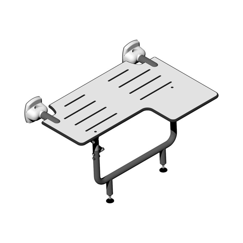 Fauteuil de douche pliant double reveresible