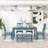 Antanea 6 - Person Four Leg Dining Set-233322972-233322971-233322970