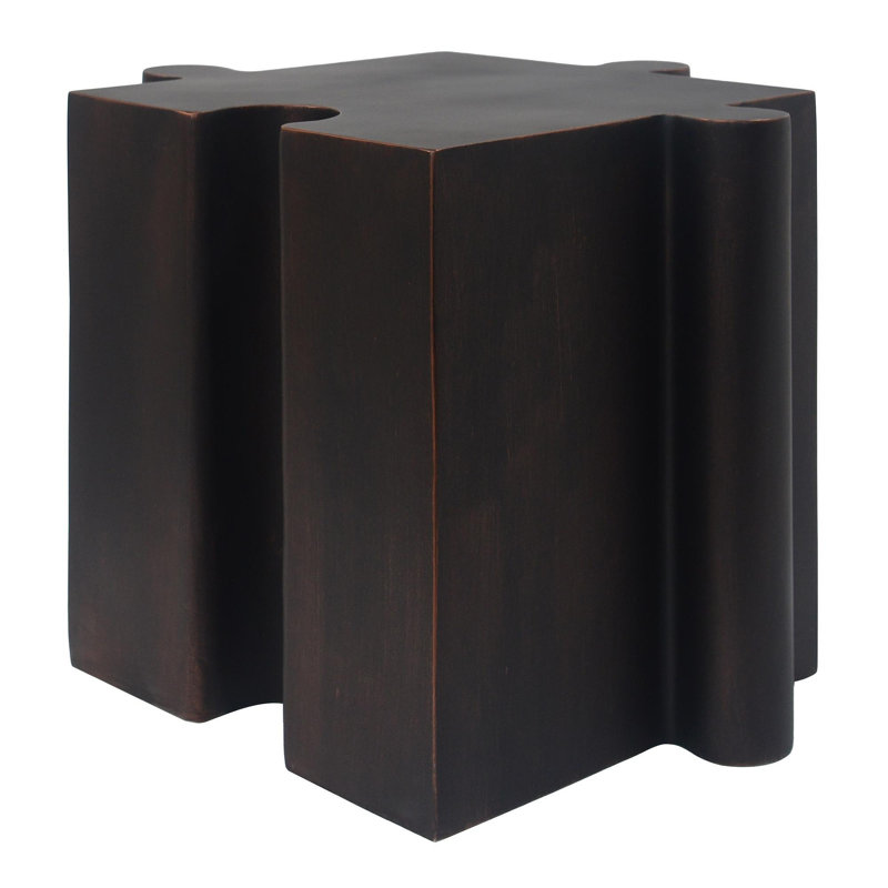 Puzzle Art Side Table, Modular Convex Edge MGO Table - Buy Singles Or Combine For Custom Layouts,  Indoor & Outdoor,Antique Copper Color