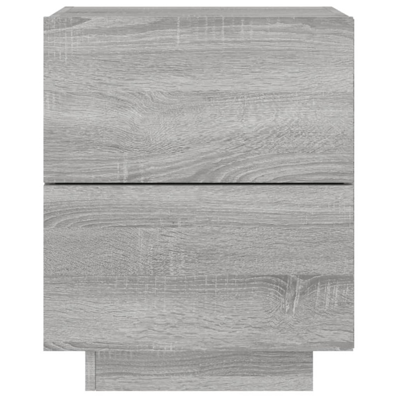 Briah 45cm W Bedside Table, Grey Sonoma, Individual