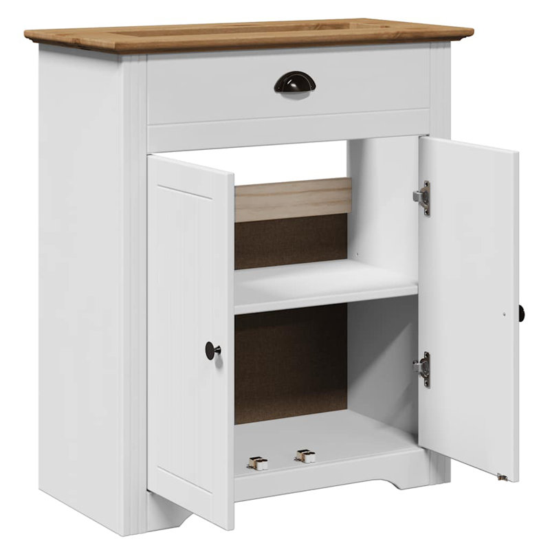 Aaliah Bathroom Cabinet, White/Brown