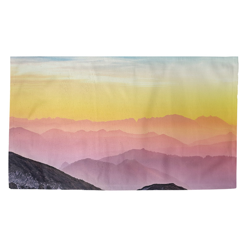 Tapis de porte d’intérieur paysage Hagins, Rectangulaire 2 pi 1,5 po x 3 pi 4 po