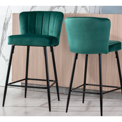 Catharina Upholstered Counter Stool with Metal Frame