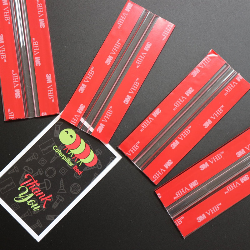 100mm Acrylic Flexible Hinges - No Glue Required Low Profile Plexiglass, Transparent, Continuous Acrylic Piano Hinges