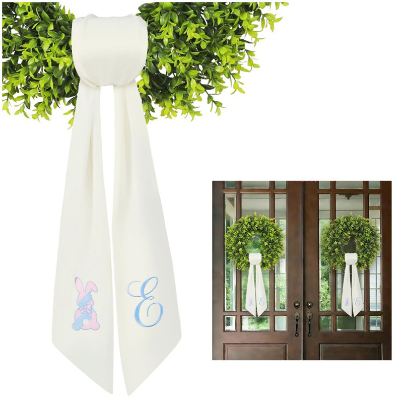 59" Long Easter Wreath Sash