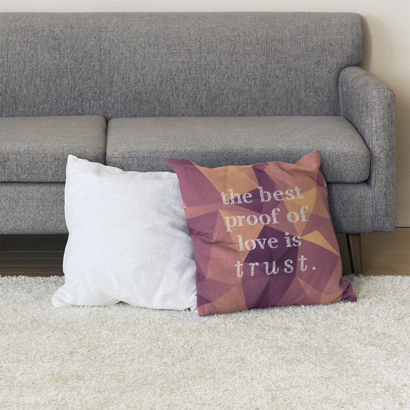 Coussin de sol pierres précieuses Love & Trust, H 40 po x l 40 po, Morganite