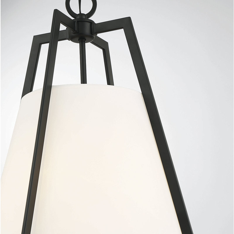 Joy 3-Light Dimmable Shaded Pendant, Black
