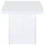 Table de bout blanche ultrabrillante
