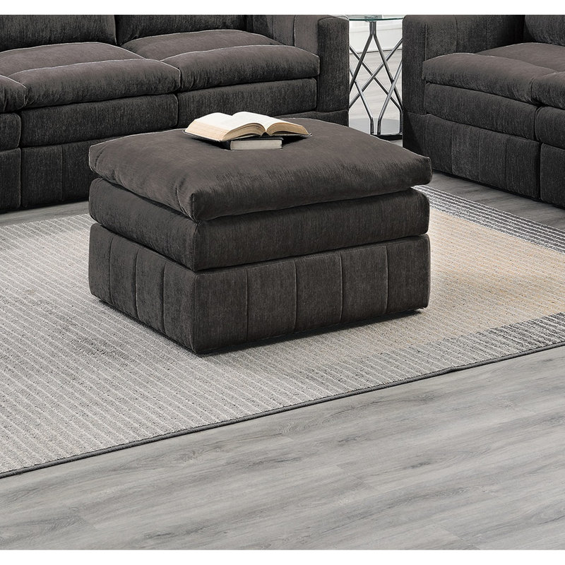 Canapé modulaire 6 pièces en suède de vison, mobilier de salon contemporain avec coussin à trois couches, siège confortable