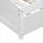 White finish solid wood twin size platform sleeper bed with roll-out under-bed trundle, no box spring required for guest stays-1665195895