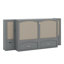 Grand lit escamotable avec tiroir de rangement et 2 armoires de rangement, lit escamotable en rotin-300834069