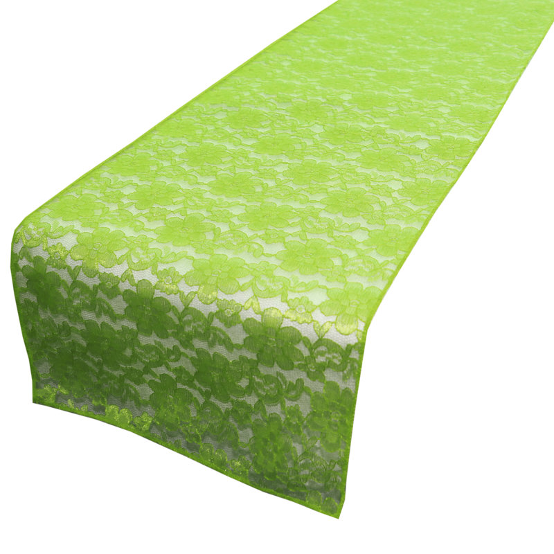 Chemin de table Bagdonas, L 12 po x L 72 po, Vert lime