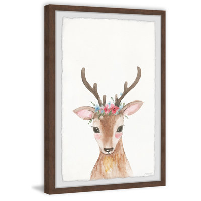 «Trixie Deer Flower Crown», reproduction encadrée