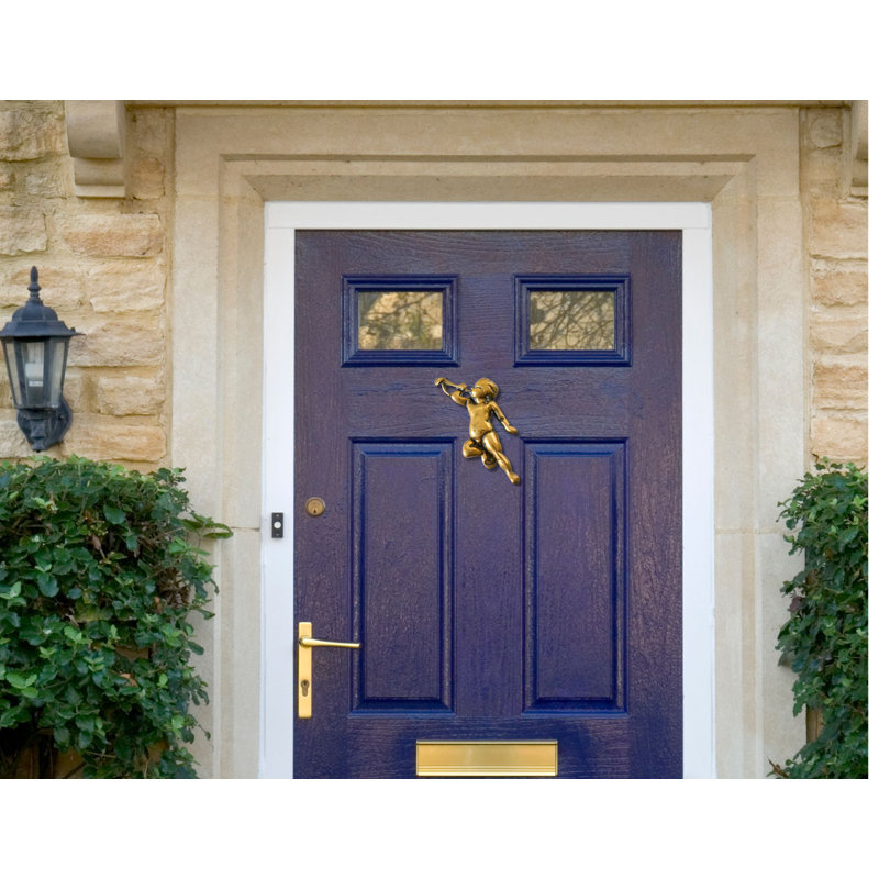 Heurtoir de porte en laiton antique