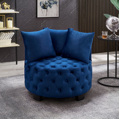 Chaise d'appoint contemporaine rembourrée et capitonnée