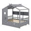 Lit maison avec lit gigogne et tablette de rangement-283694657-283694658