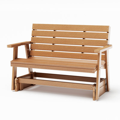  Fauteuil oscillant 4 pieds en composite de bois de teck Amish Made Signature