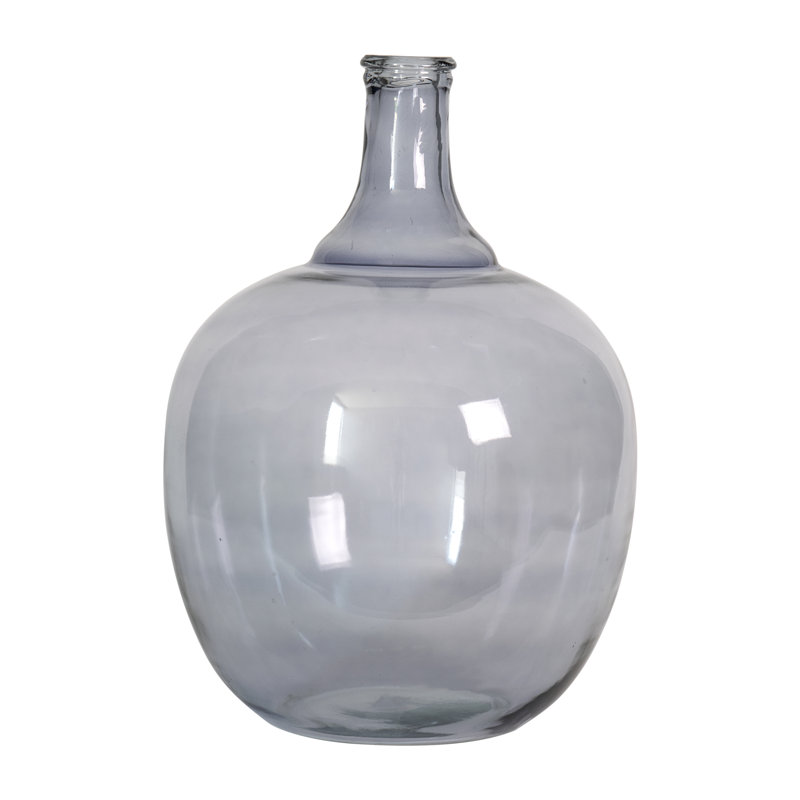 Vase de table en verre 15 po Willin, Gris