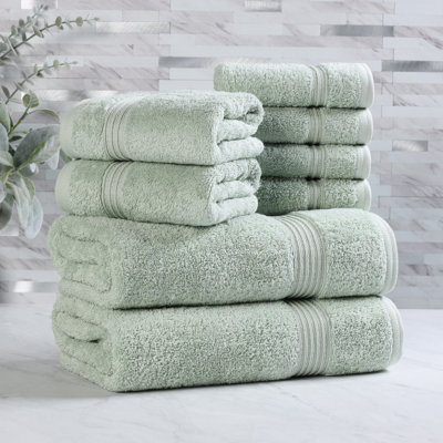 Alexia Heritage Egyptian Cotton Soft Absorbent Luxury 8 Piece Bathroom Towel Set