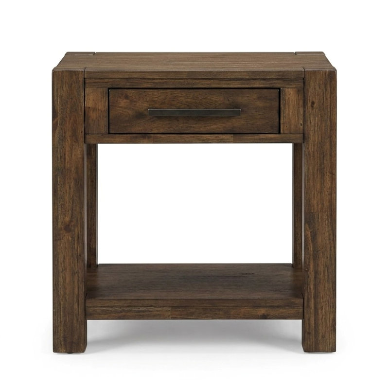 Vurakyat Dark Walnut 1 Drawer With Shelf 24In. W Nightstand