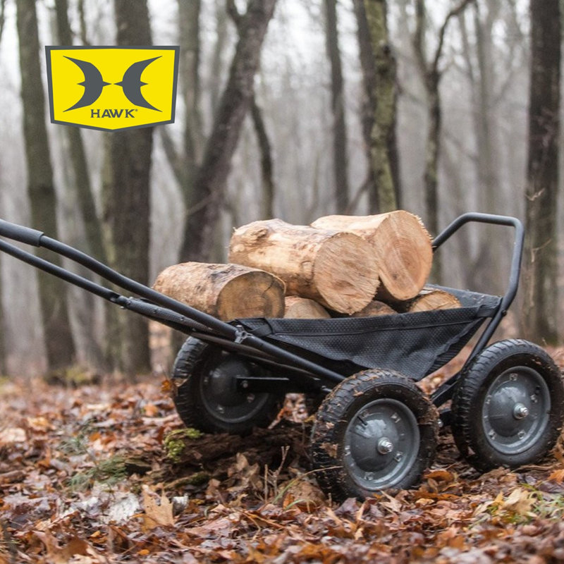 Hawk Crawler Capacity Foldable Deer Game Recovery Cart with Wheels (2 Pack)