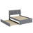 Upholstered Platform Bed With Trundle-1246922172