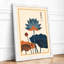 Lotus Meditation Japandi - Framed Print-1925236548-1925236549