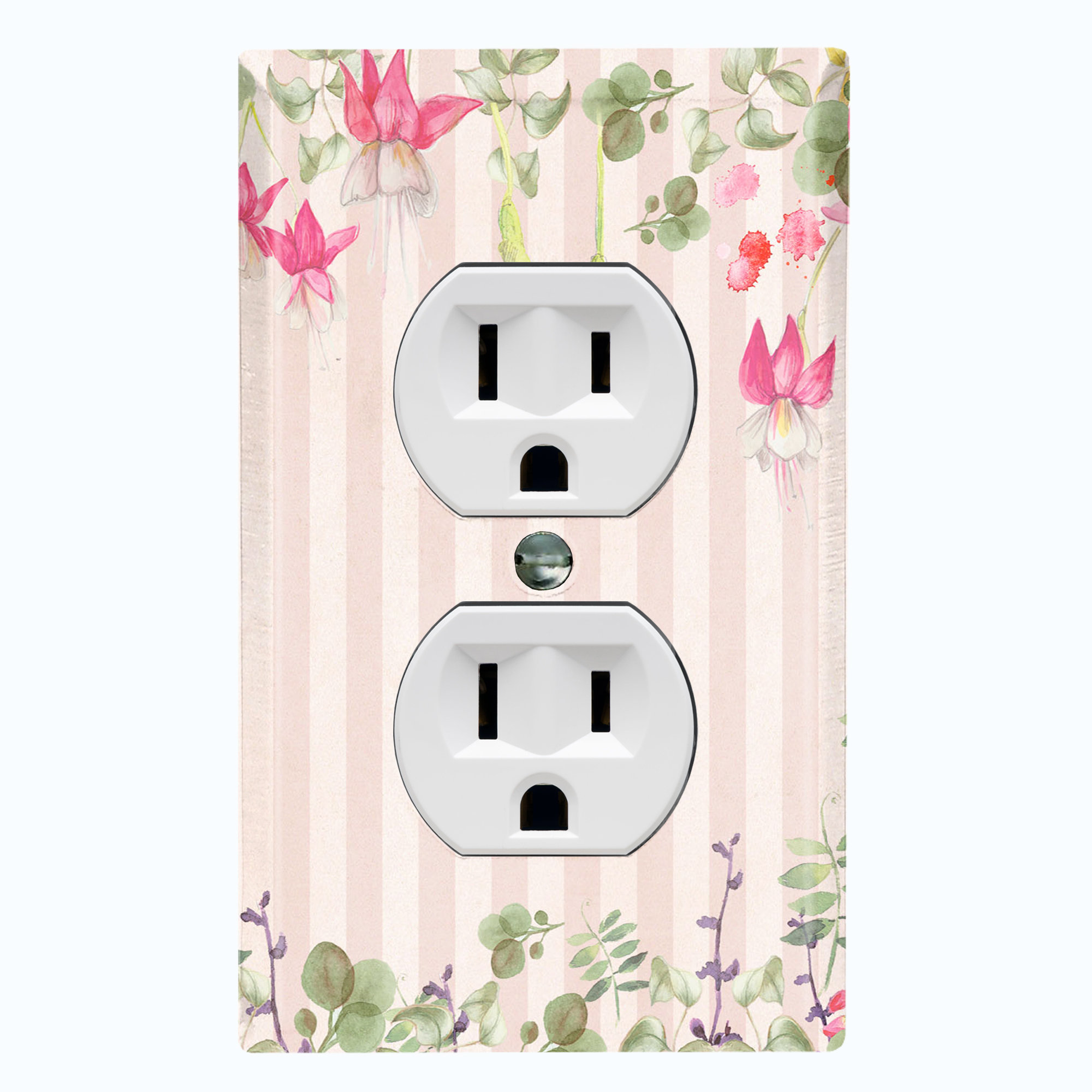 WorldAcc Patterned 1 - Gang Duplex Outlet Standard Wall Plate | Wayfair