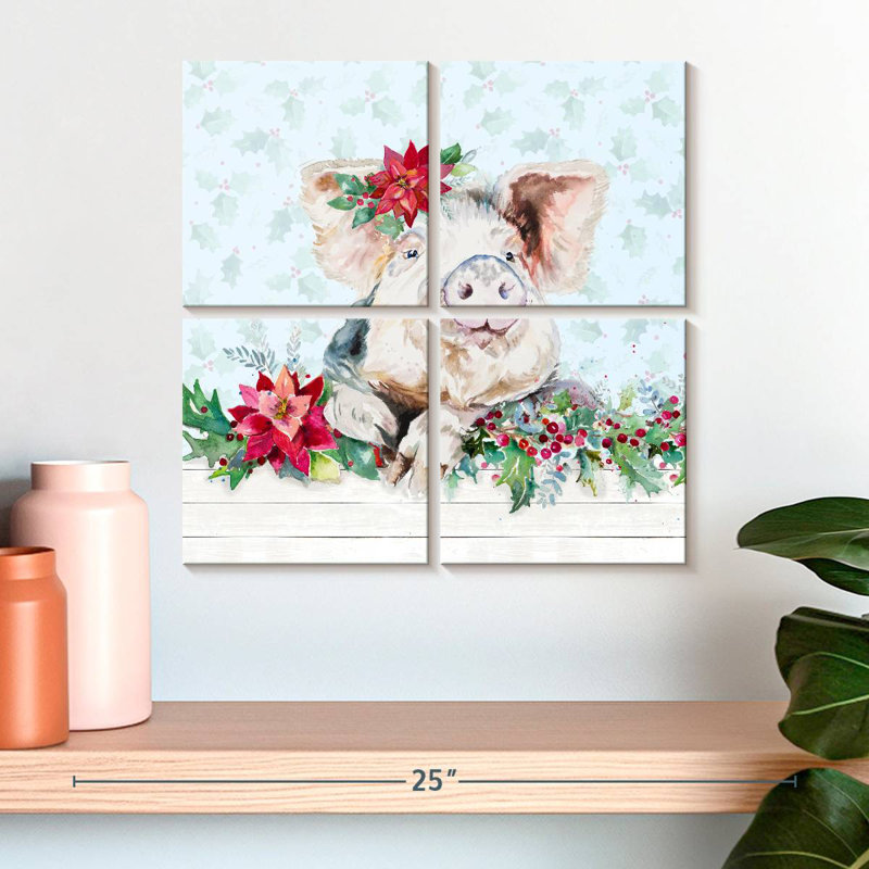 Petit cochon Brampt Holiday, H 18 po x l 18 po