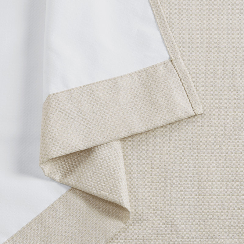 Ivory Room Darkening Grommet Top Polyester Curtain Panels
