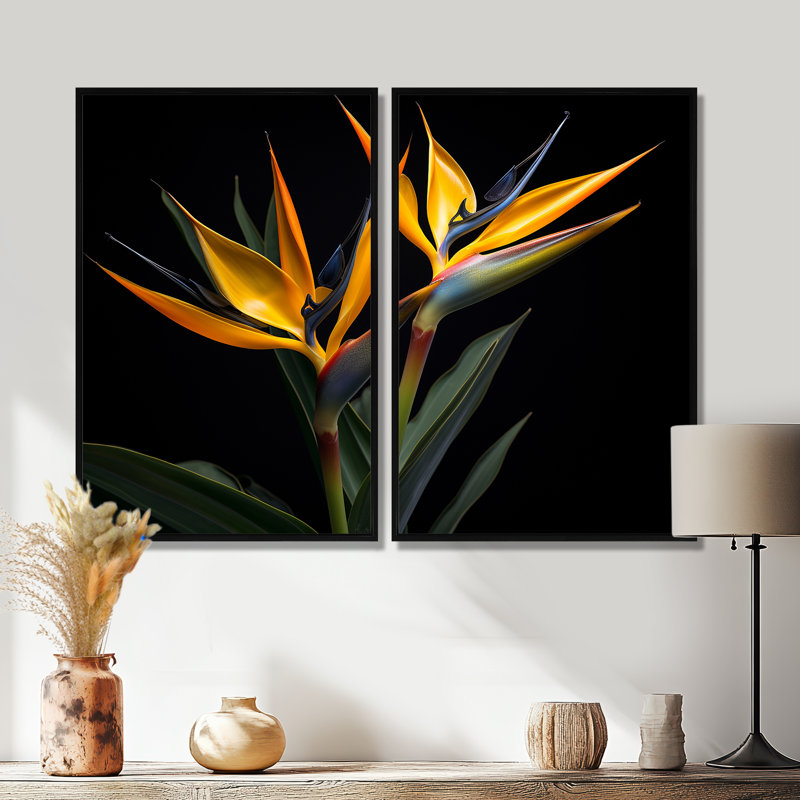 Claranne - décoration murale traditionnelle grise, Black, 36" H x 48" W, Impression encadrée flottante