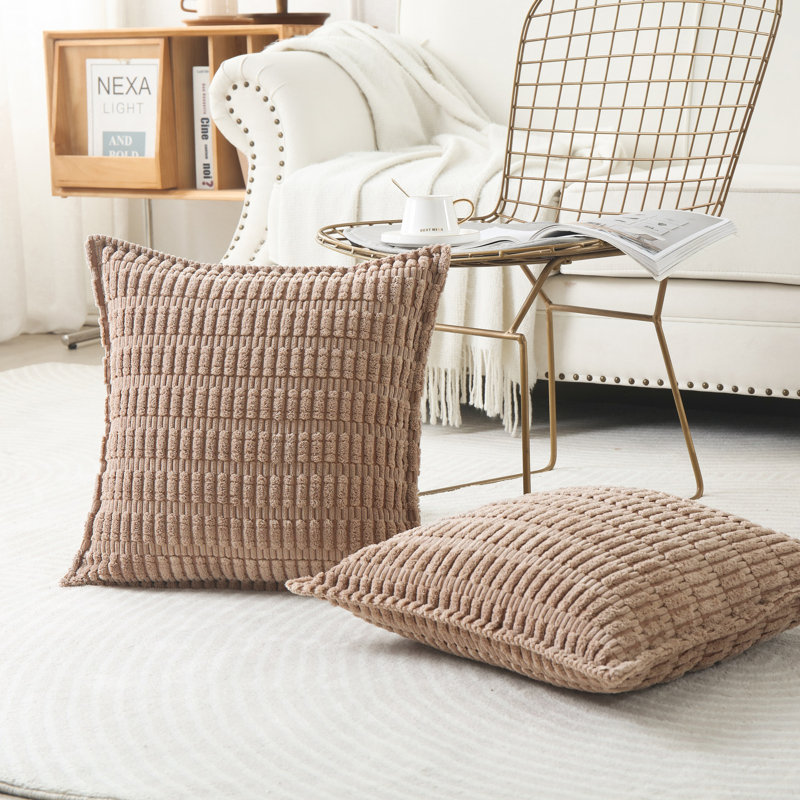  Housse pour repose-pieds Boucle, Taupe, Carré 20 po