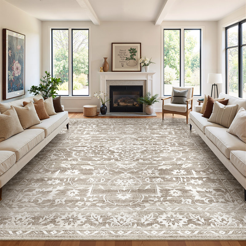 Rectangle Area Rug, Lightbrown, Rectangle 200 x 300cm