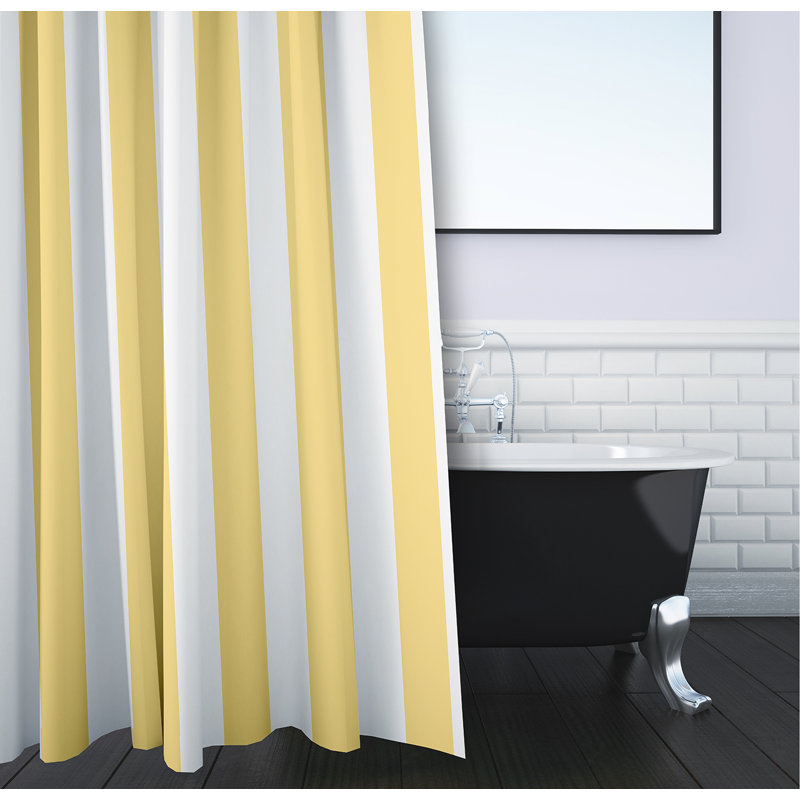 Striped Shower Curtain, Lemon