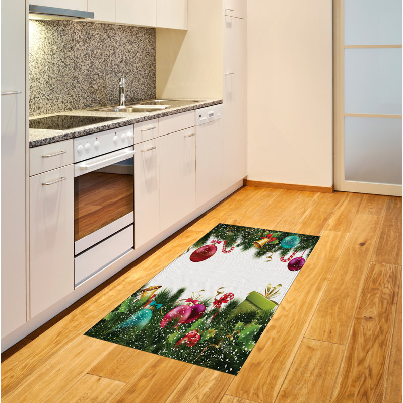 Christmas High Density Long Fiber Poly Threads Decorative Area Rug Carpet, Rectangle 2'7" x 5'