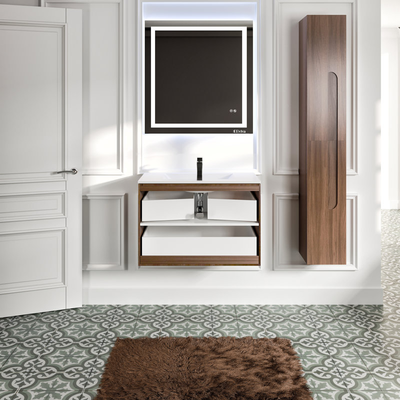 Alberthe 32" Wall-Mounted Single Bathroom Vanity Set