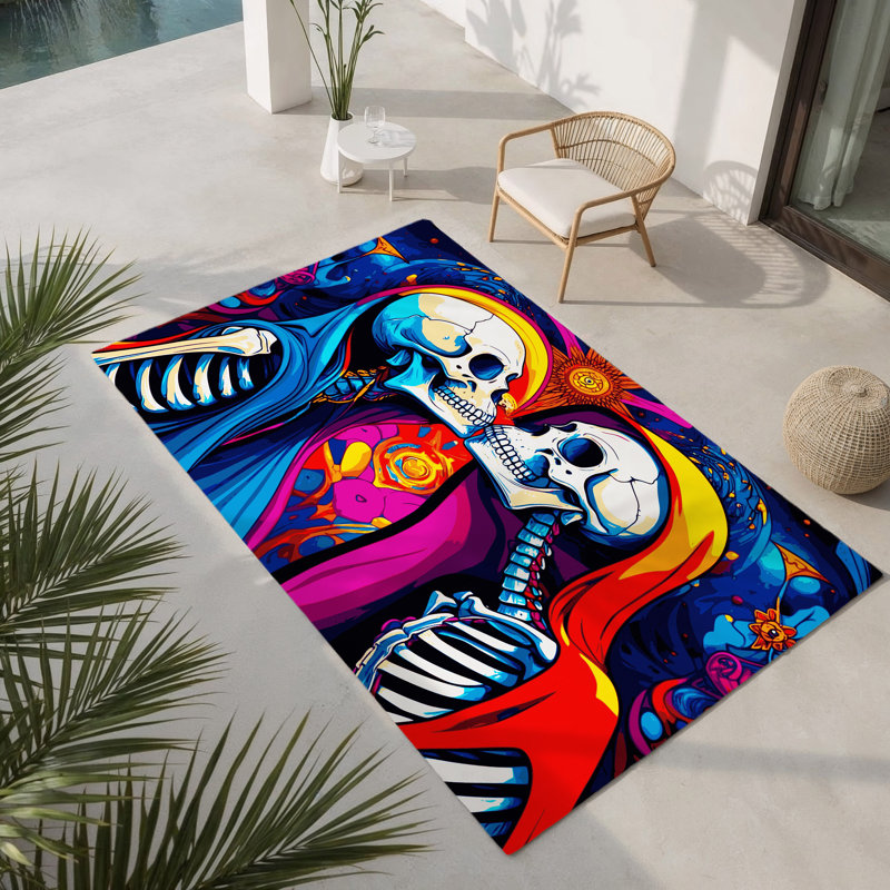 Tapis d'intérieur et d'extérieur Radiant Torrent, Rectangle 1'6" x 2'6"